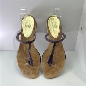 Cole Haan x Nike Air Purple Snakeskin T-Strap Sandals – Size 10B